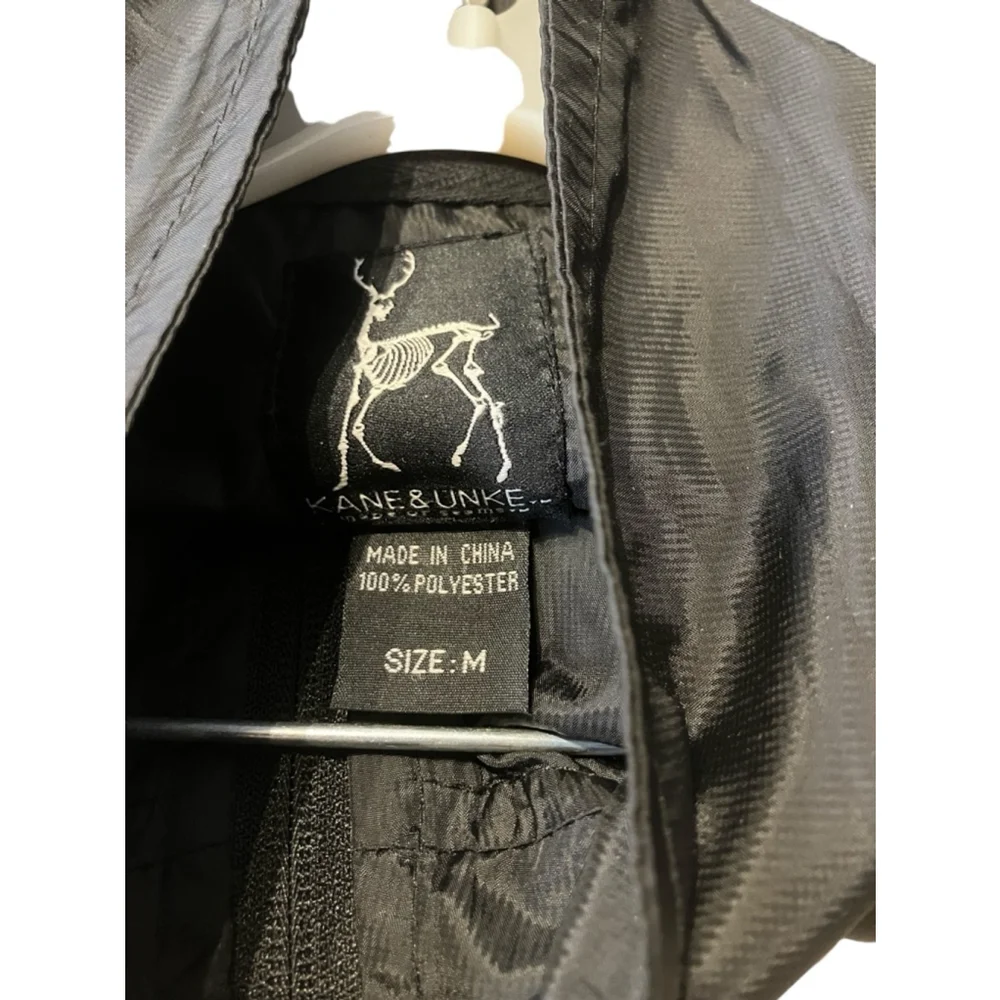 Kane & Unke Men's Windbreaker Jacket Black Size Medium